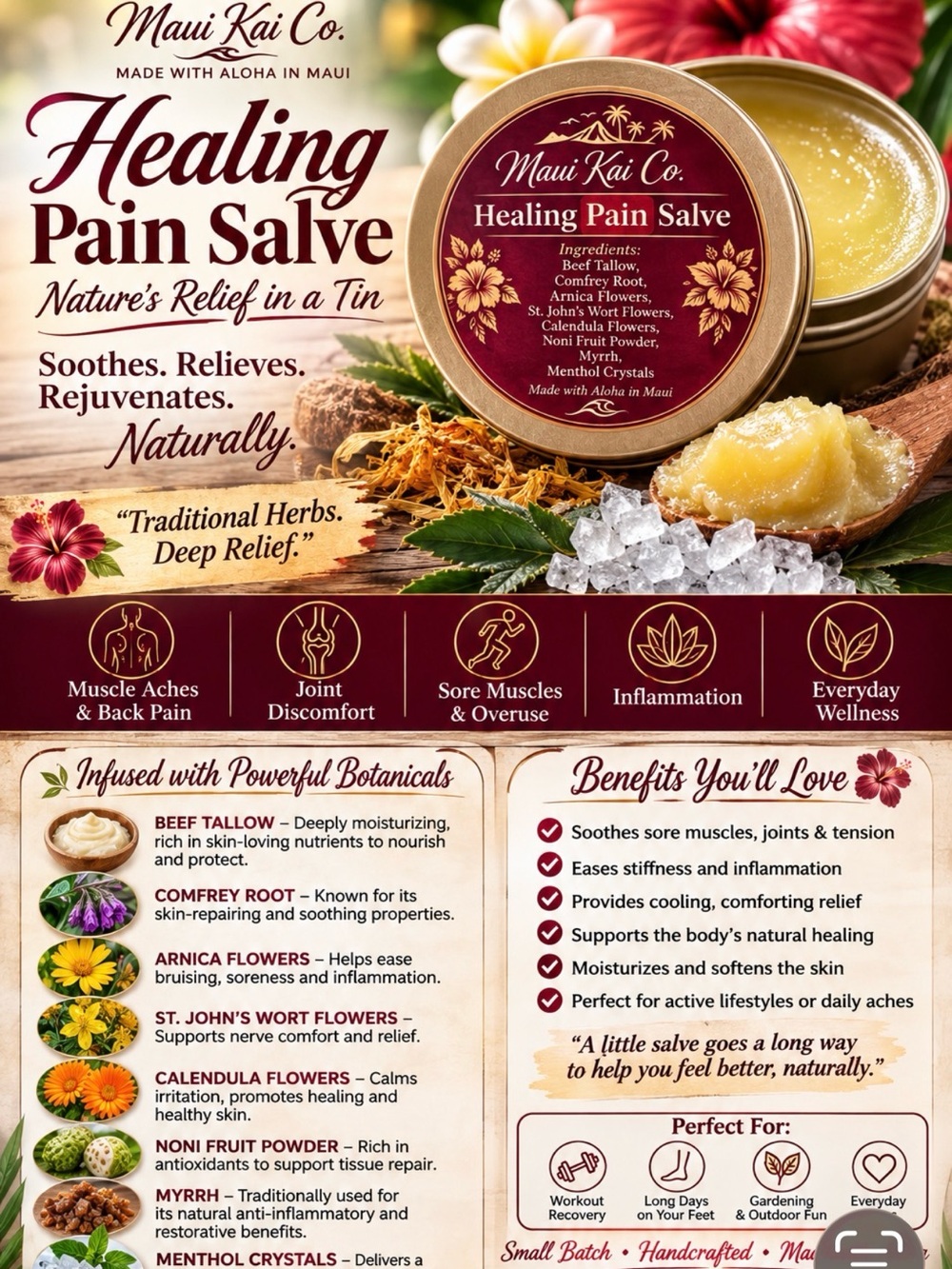 Healing Pain Salve – Natural Relief in Gold
